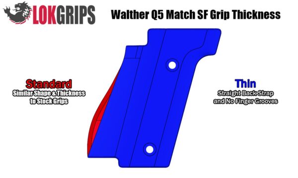 LOK Grips Walther Q5 / Q4 Match SF Thin Bogies Black